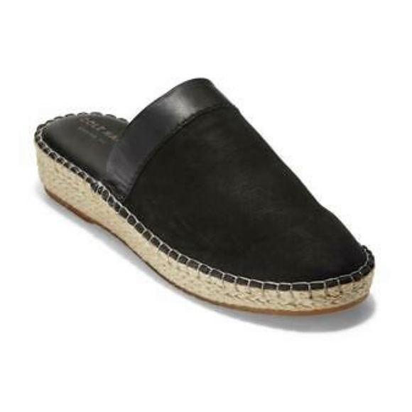 Cole Haan Womens Cloudfeel Black Espadrilles mules Sandals 10 B - Picture 1 of 7
